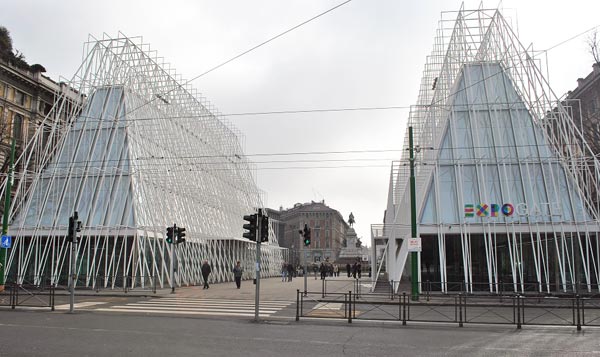 Il padigione di Expo Gate al Castello Sforzesco - Milano